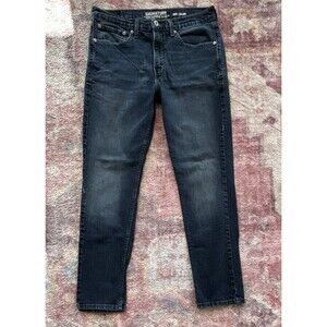 Signature by Levi Strauss & Co. Men's Dark Blue Slim Straight Jeans Stretch